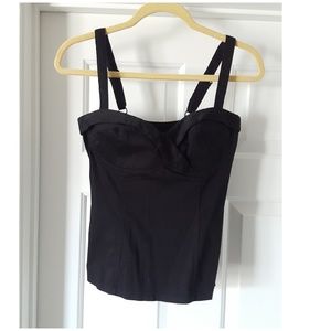 Deadly Dames Black Corset Style Top Size Medium